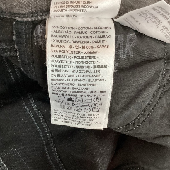 Levi’s Mile High Super Skinny Jeans Gray Wash Size 26 - Picture 7 of 7